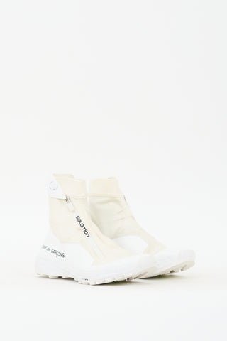 Comme des Garçons X Salomon White 
Cream XA-Alpine Zip Sneaker