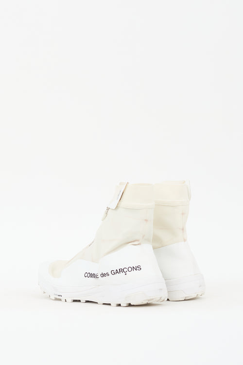 Comme des Garçons X Salomon White 
Cream XA-Alpine Zip Sneaker