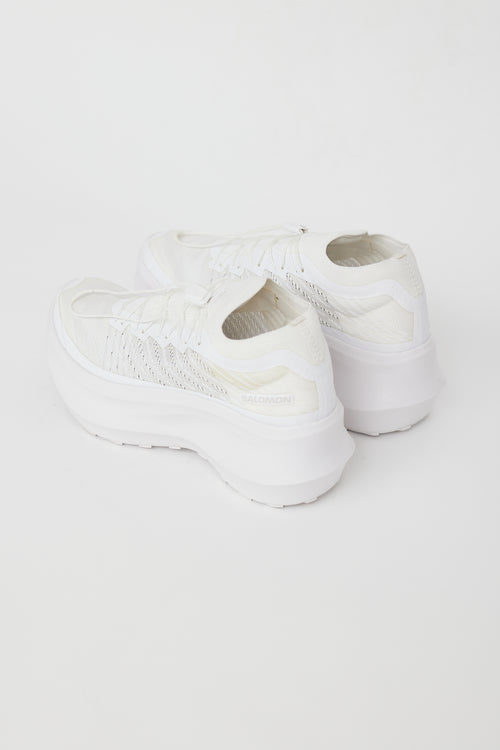 Comme des Garçons X Salomon White Pulsar Platform Sneaker