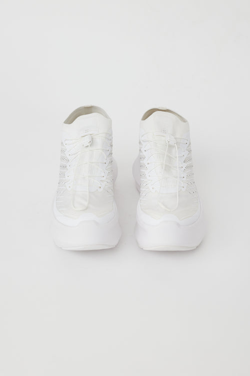 Comme des Garçons X Salomon White Pulsar Platform Sneaker