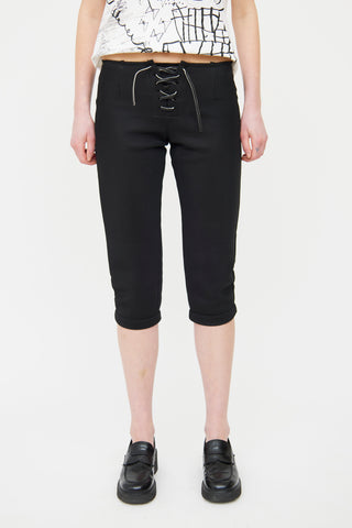 Comme des Garçons Leather Tie Crop Pant