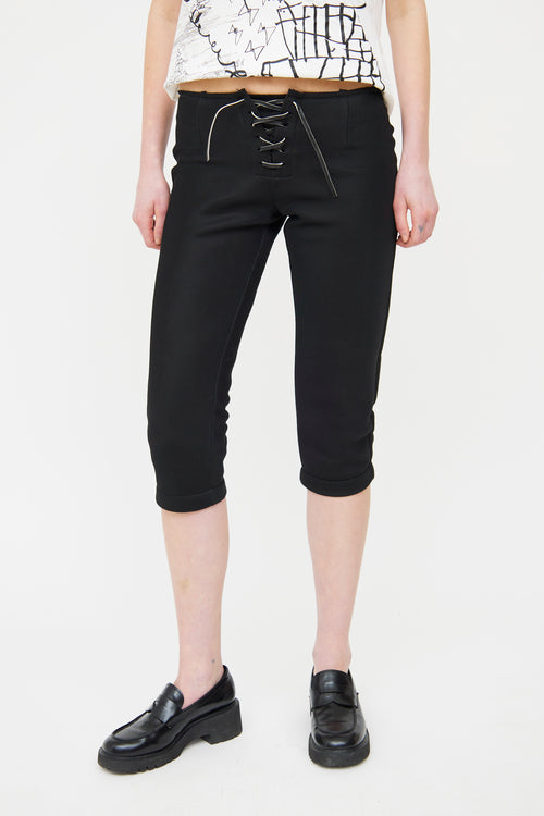 Comme des Garçons Leather Tie Crop Pant