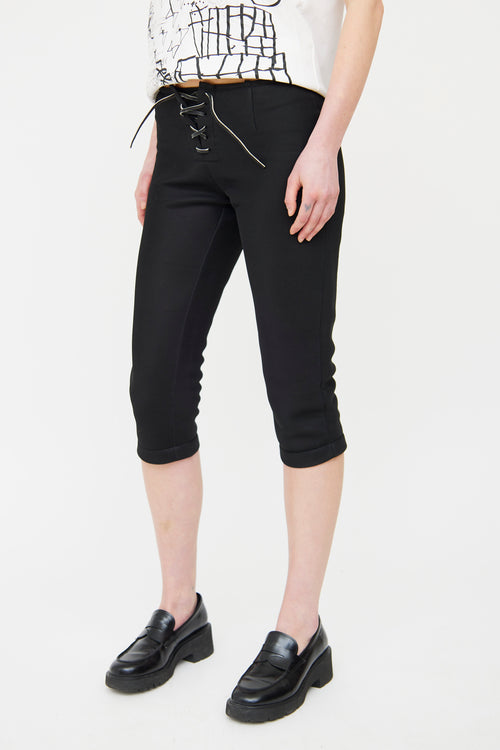 Comme des Garçons Leather Tie Crop Pant