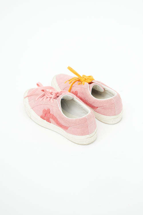 Converse Le Fleur Pink Suede Sneaker