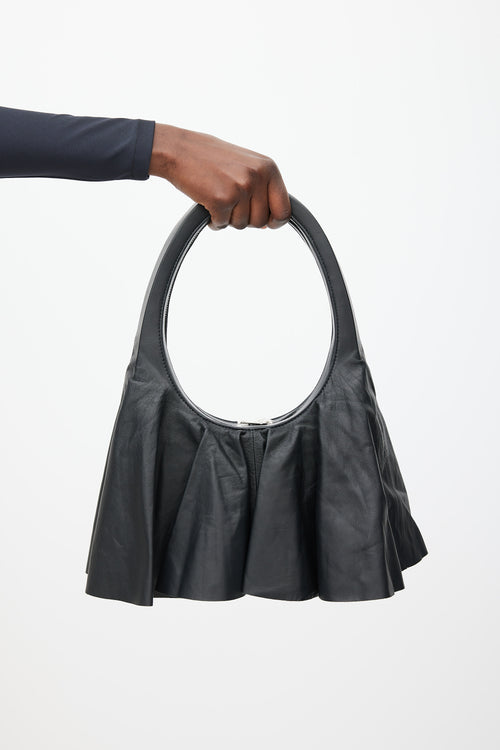 Coperni Black Leather Ghost Swipe Skirted Bag