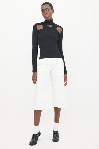 Coperni Black Knit Cut Out Ribbed Top