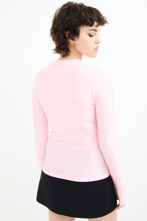 Coperni Pink Reflective Logo Top