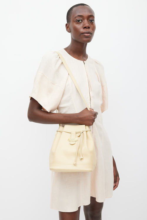 Courrèges Beige Leather Bucket Bag