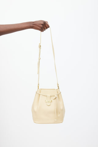 Courrèges Beige Leather Bucket Bag