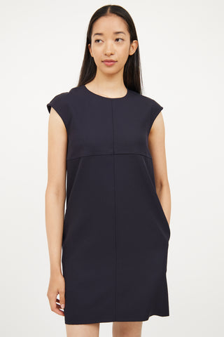 Courreges Navy Panel Shift Dress