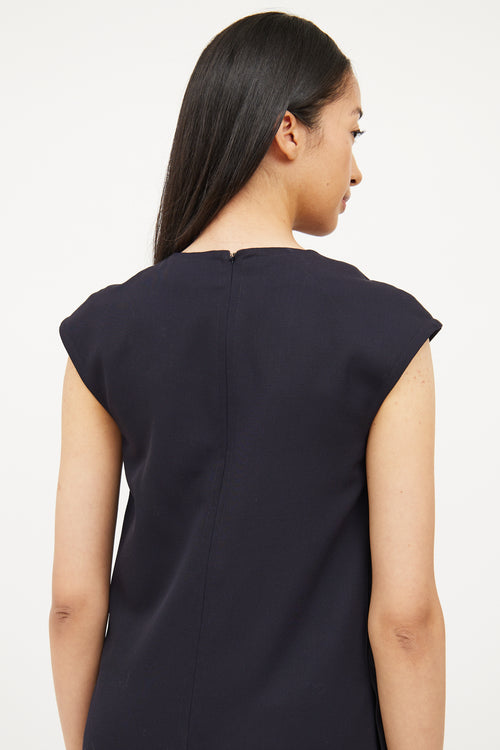 Courreges Navy Panel Shift Dress