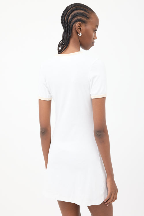 Courrèges White Cutout Logo T-Shirt Dress