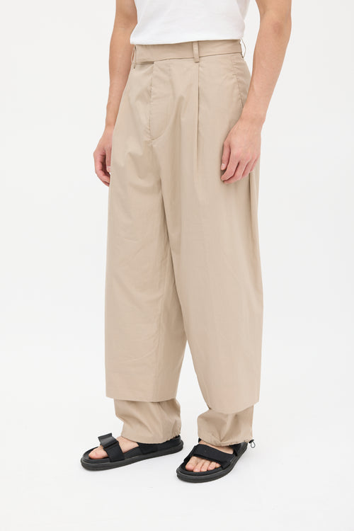 Craig Green Beige Layered Wide Leg Trouser