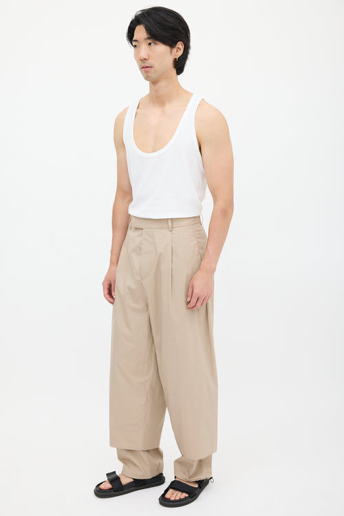 Craig Green Beige Layered Wide Leg Trouser