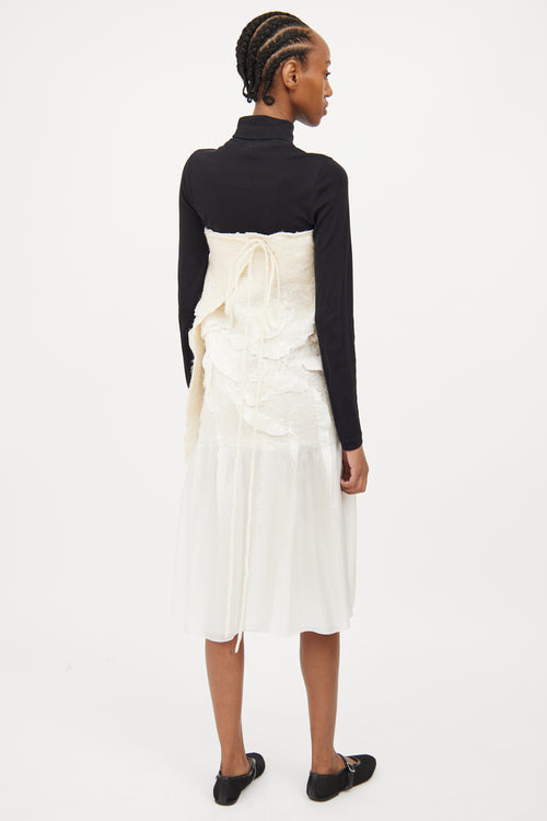 VSP Archive Cream Wool 
Silk Wrap Dress