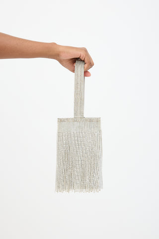 Cult Gaia Farah Rhinestone Fringe Bag