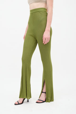 Cult Gaia Green Knit Dalia Pant