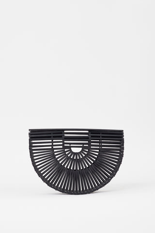 Cult Gaia Black Wooden Ark Bag