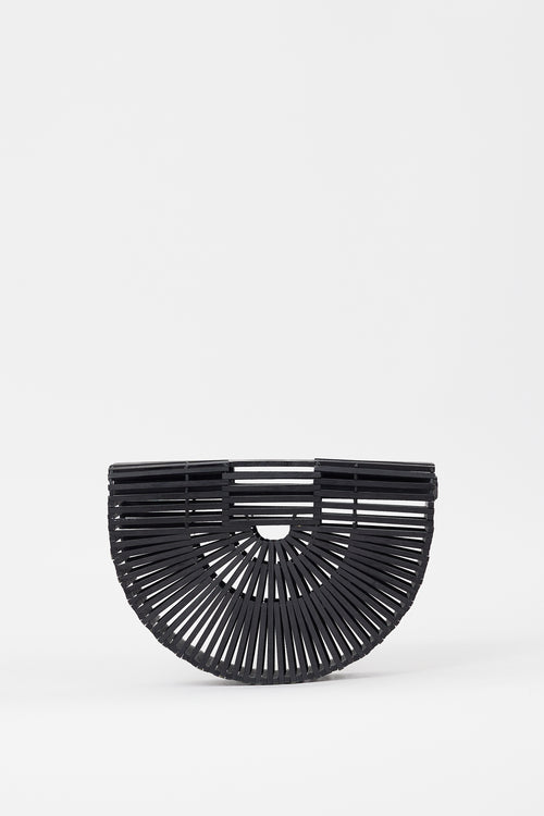 Cult Gaia Black Wooden Ark Bag