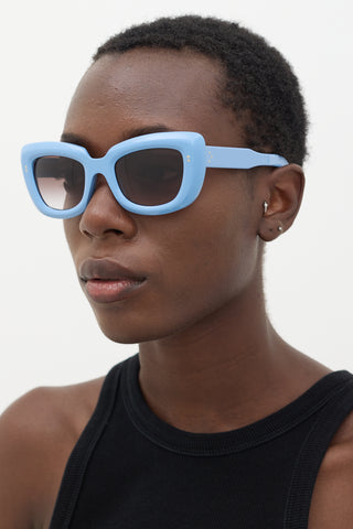 Cutler And Gross Blue 9797 Tapered Sunglasses