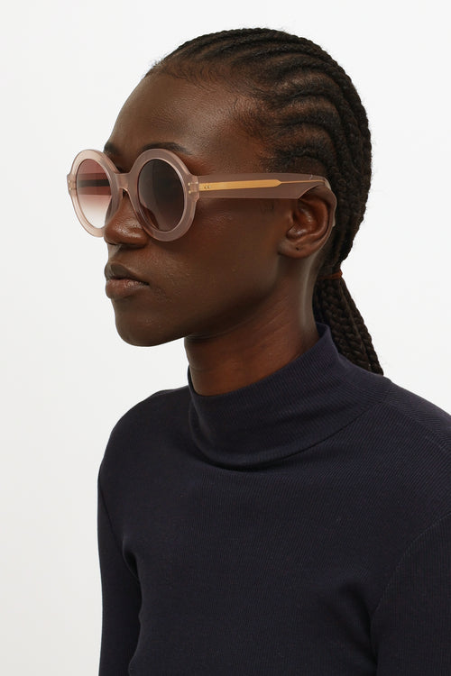 Cutler 
Gross Pink Round Sunglasses