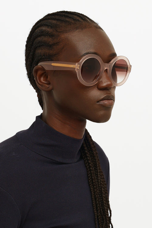 Cutler 
Gross Pink Round Sunglasses