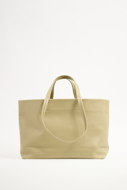 Cuyana Sage Green Leather Classic Easy Tote