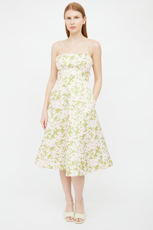 Cynthia Rowley Green 
Pink Floral Dress