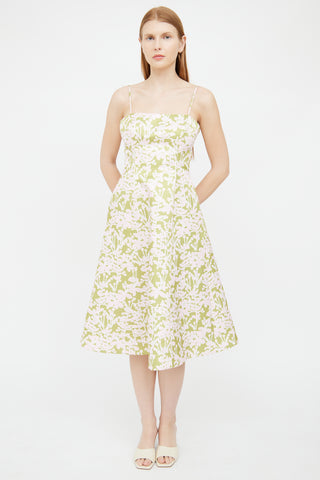 Cynthia Rowley Green 
Pink Floral Dress