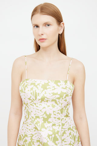 Cynthia Rowley Green 
Pink Floral Dress