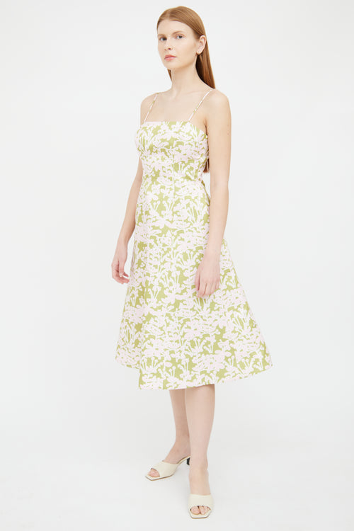 Cynthia Rowley Green 
Pink Floral Dress