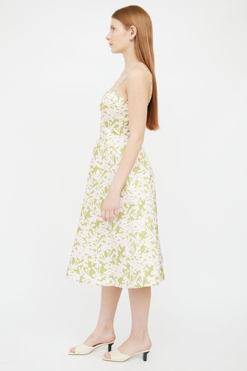 Cynthia Rowley Green 
Pink Floral Dress