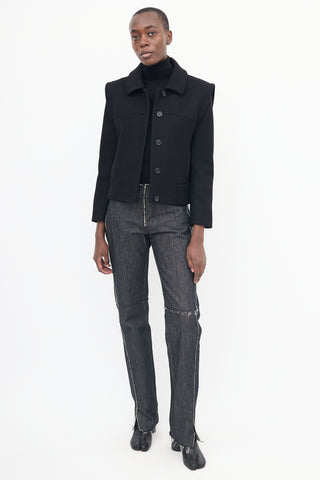 Derek Lam Black Wool 
Cashmere Jacket