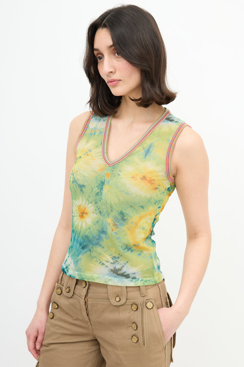 Dolce 
Gabbana D&G Mesh Tie Dye Top