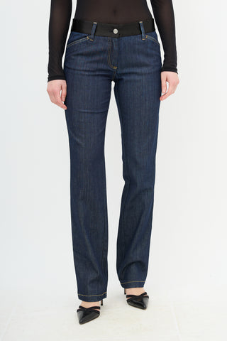 Dolce 
Gabbana Satin Trim Slim Leg Jeans