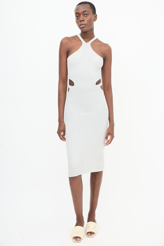 White Lustrate Fork Dress