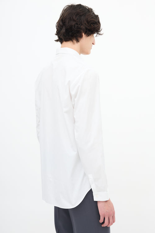 Dior White 
Black trim Collar Shirt