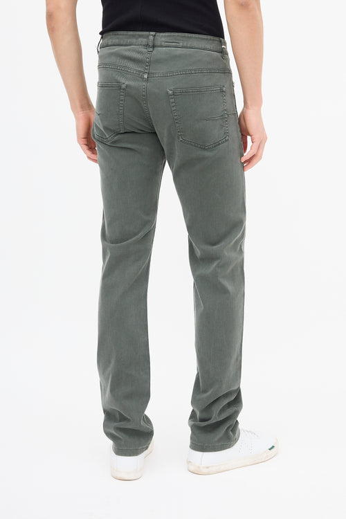 Dior Sage Green Straight Leg Jeans