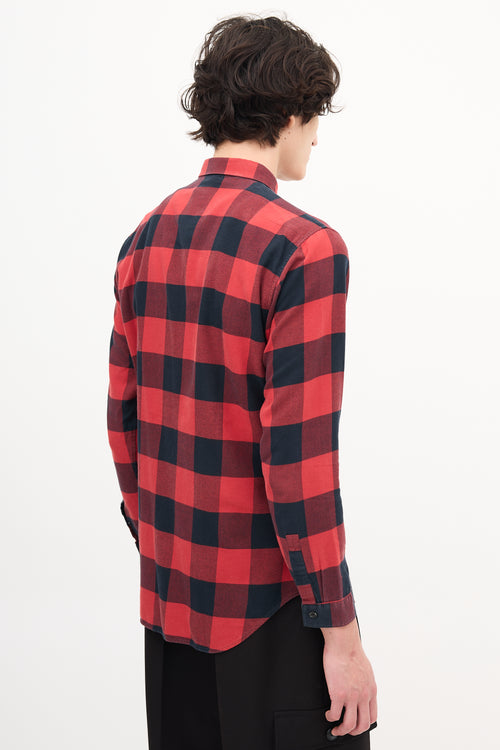 Dior Red 
Black Checkered Shirt