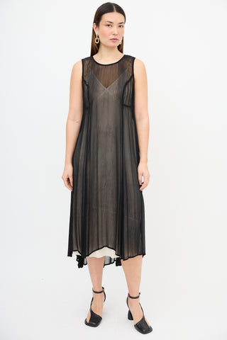 Dries Van Noten Vintage Sheer Overlay Dress