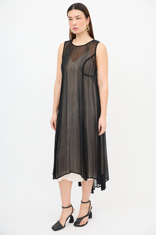 Dries Van Noten Vintage Sheer Overlay Dress