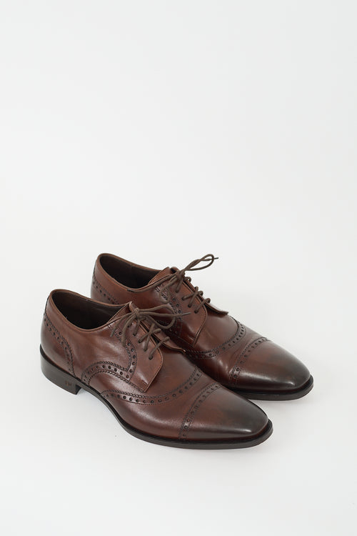 DSquared2 Brown Leather Lace Up Brogue