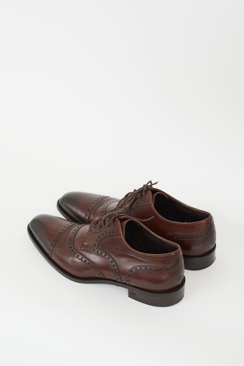 DSquared2 Brown Leather Lace Up Brogue