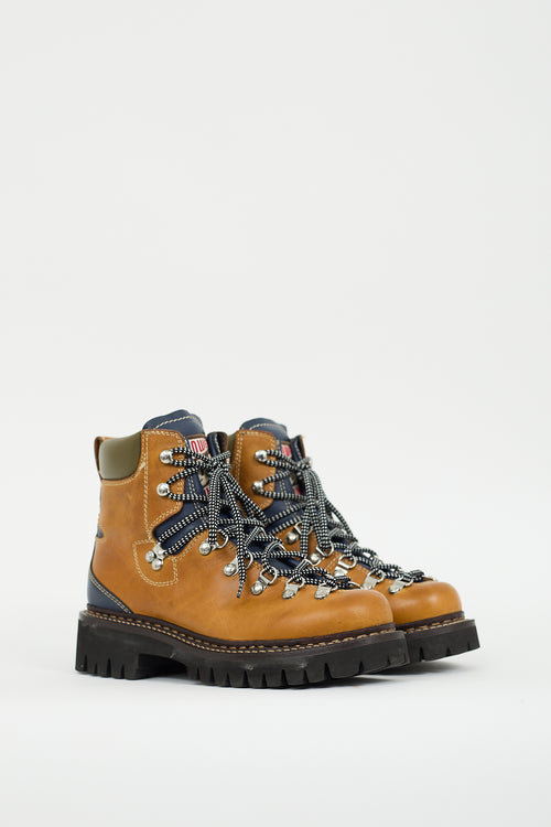 DSquared2 Brown Leather Hiking Boot