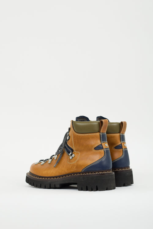 DSquared2 Brown Leather Hiking Boot