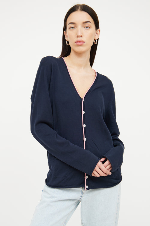 DSquared2 Navy 
Pink Trim Cardigan