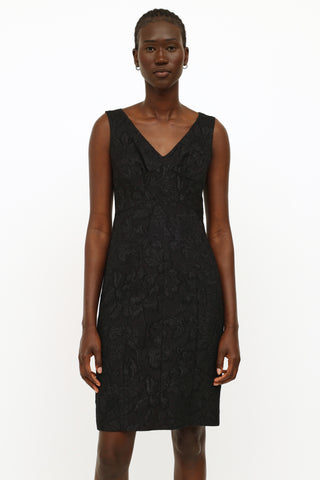 Dolce 
Gabbana Black Jacquard Dress