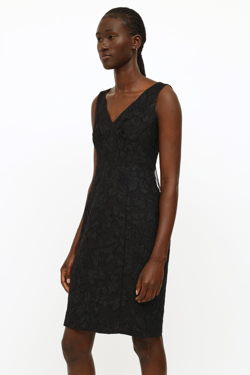 Dolce 
Gabbana Black Jacquard Dress