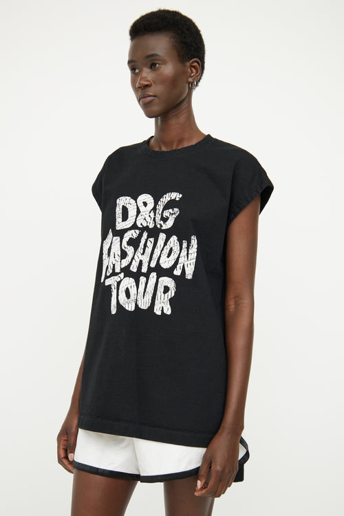 Dolce 
Gabbana Black Tour Sleeveless Top