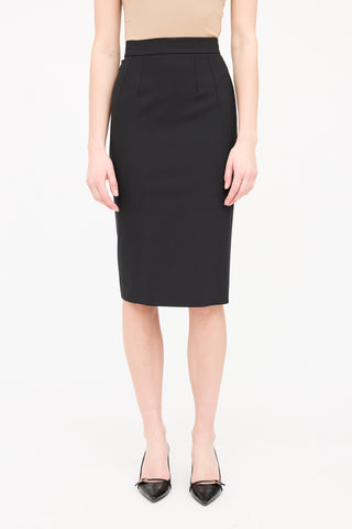 Dolce 
Gabbana Wool Darted Midi Skirt